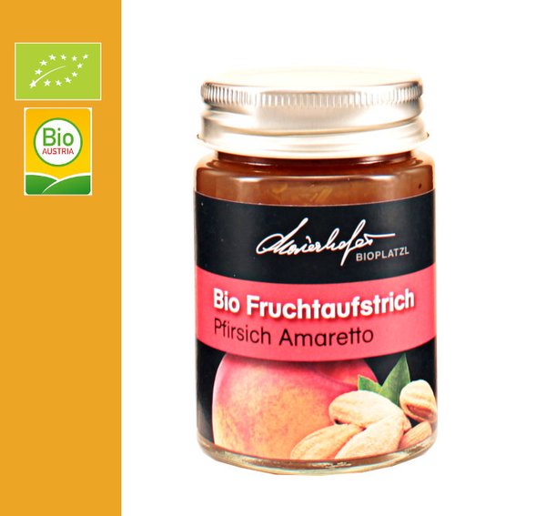 Fruchtaufstrich Pfirsich-Amaretto Bio
